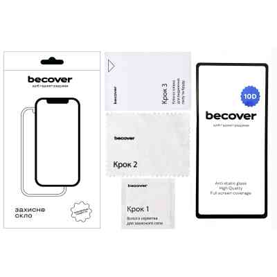 Стекло защитное BeCover Google Pixel 7a 10D Black (711490) Винница