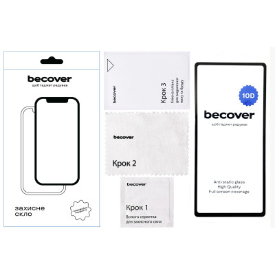 Скло захисне BeCover Google Pixel 7a 10D Black (711490) Вінниця - фото 2