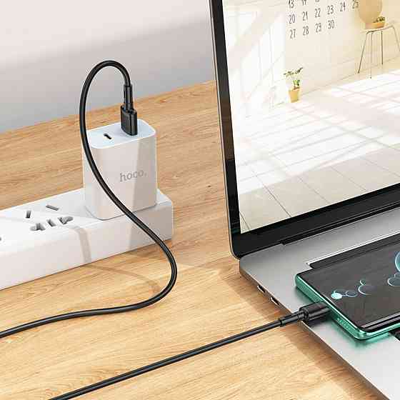 Кабель HOCO X83 USB to Type-C 3A, 1m, PVC, PVC connectors, Black Киев