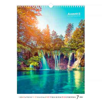 Календар Axent настінний А3 2026 р.Waterfalls (8804-26-2-A) Вінниця