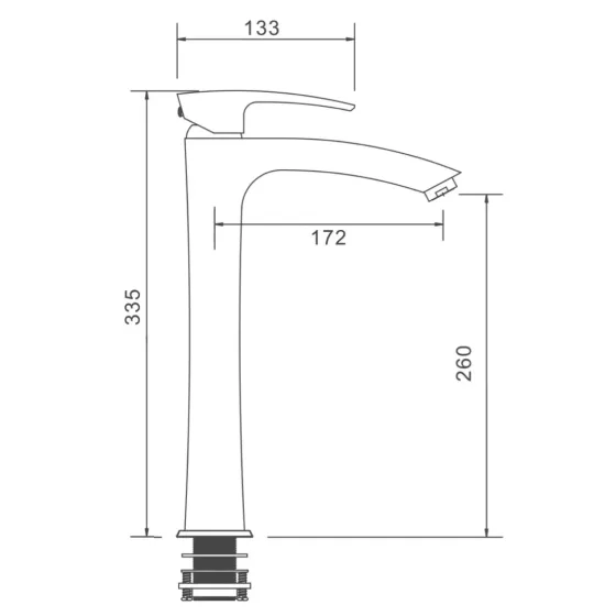 Змішувач для раковини високий GAPPO G1007-11, хром Київ
