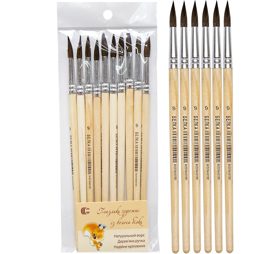 Пензлик художній "Білка №6" 89600, 1 шт Вінниця - фото 1
