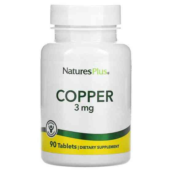 Мідь (Copper) Nature&apos;s Plus 3 мг 90 таблеток Київ