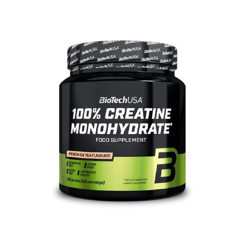 Креатин моногидрат Biotech 100% Creatine Mono 300g (Ice tea-peach) Луцк - изображение 1