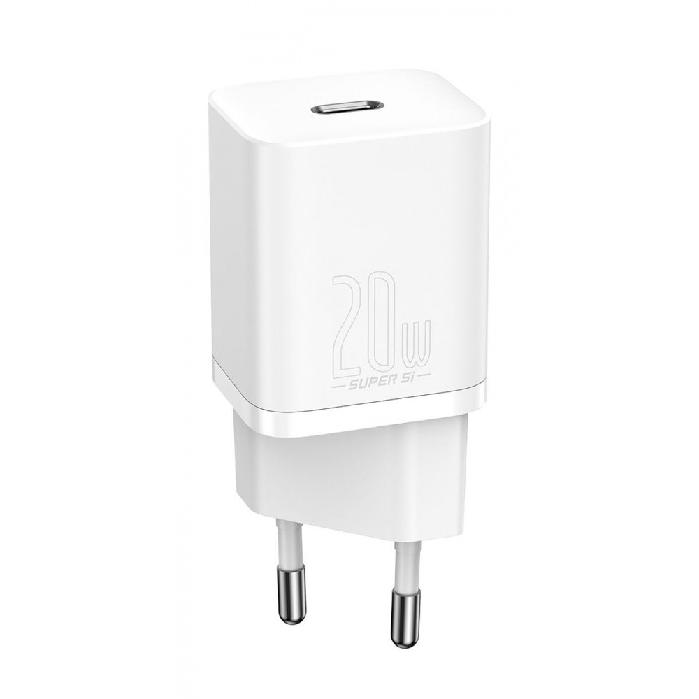 Сетевое зарядное устройство для Baseus Super Silicone PD Charger 20W Type-C белый Львов - изображение 1