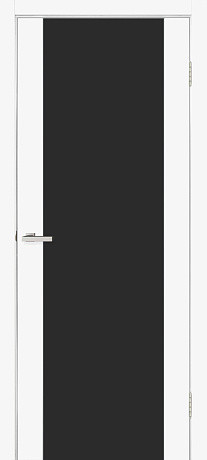 Межкомнатные двери Омис Gloss triplex black sm белый 900х2000 мм Киев - изображение 1