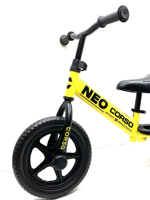 Велобіг CORSO NEO сталева рама колеса 12 дюймів підставка для ніг Жовтий (EN-40701) Чернігів - фото 3