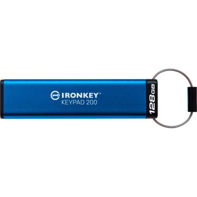 USB флеш накопитель Kingston 128GB IronKey Keypad 200 AES-256 Encrypted Blue USB 3.2 (IKKP200/128GB) Винница - изображение 5