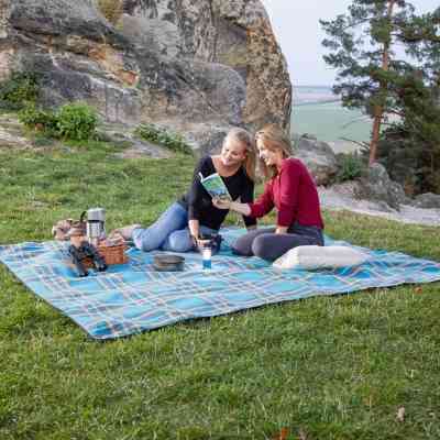 Туристичний килимок Uquip для пікніка Scotty XXL Petrol/Grey (243103) (DAS303240) Вінниця
