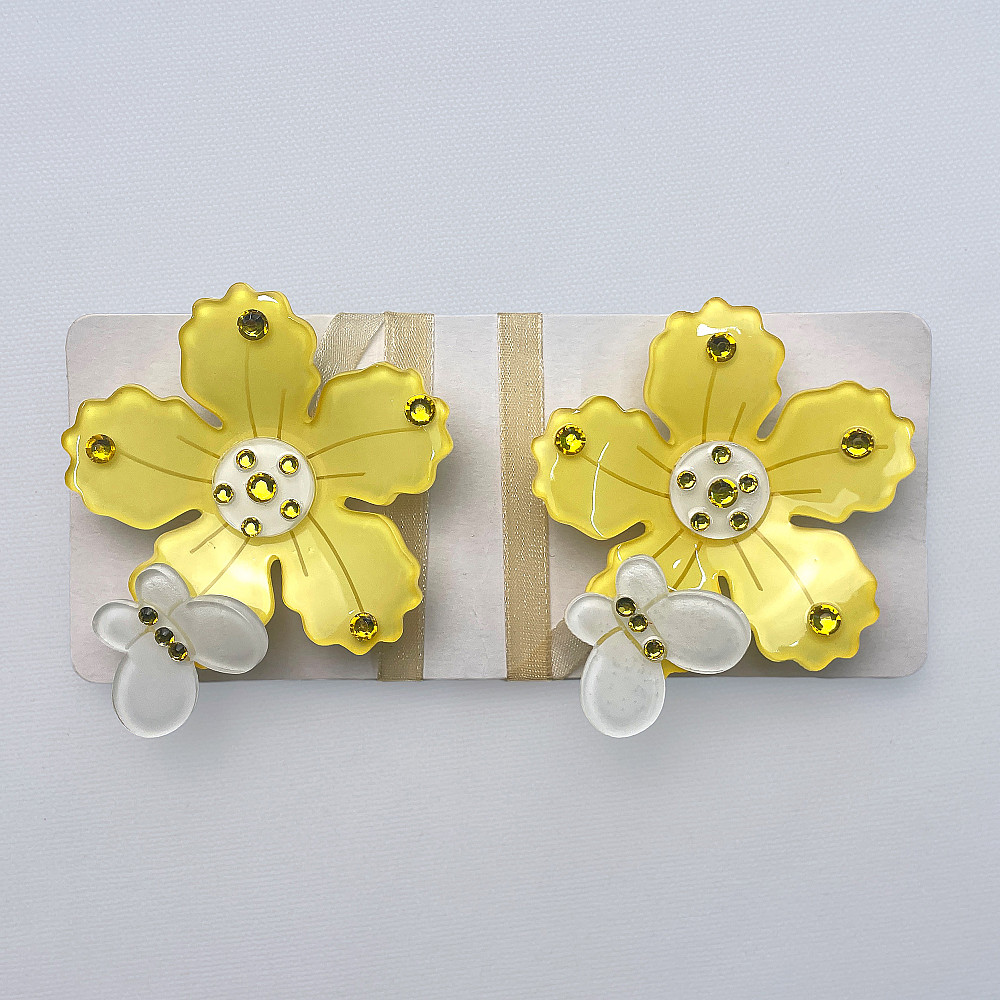 Магниты для штор и гардин Весна набор 2 шт Желтый с белым (81-316) Киев - изображение 6