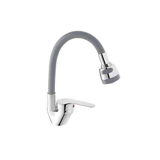 Змішувач для кухні Agua Sevilla гнучкий - C039GRS хром/сірий Київ