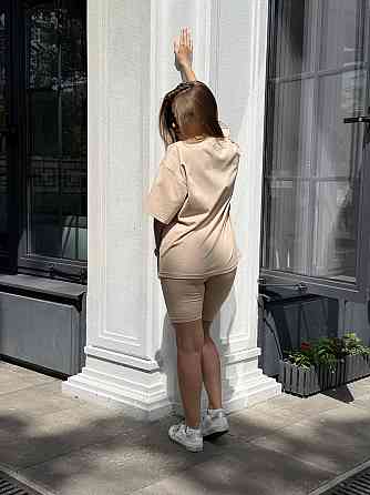 Футболка и велосипедки женские кулир Бежевый M/L Харьков