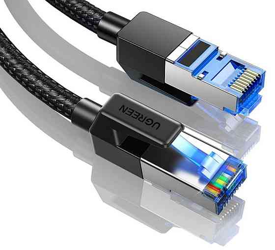 Високошвидкісний інтернет-кабель Ugreen Cat8 40gbps RJ45 40172 (Чорний, 3м) Миколаїв