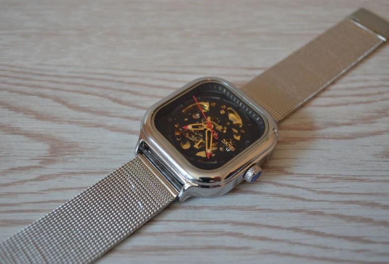 Мужские механические часы Skmei 9184 скелетон (Серебристые) Киев - изображение 7