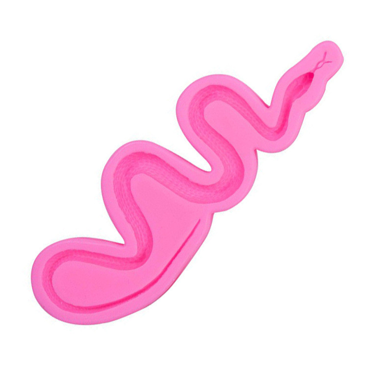Молд силиконовый Змея 205 на 65 мм розовый Киев - изображение 4