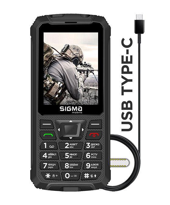 Мобільний телефон Sigma mobile X-treme PR68 Type-C Dual Sim Black (4827798122419) Чорний Харьков - изображение 2