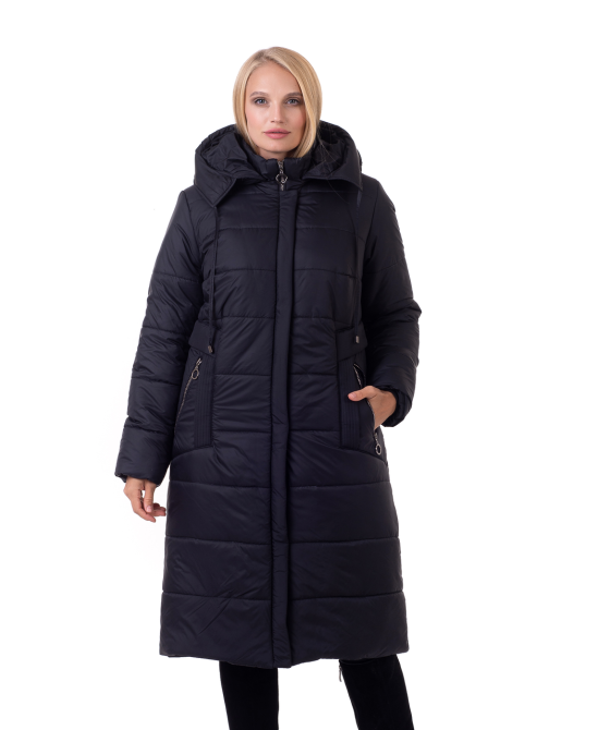 Зимовий жіночий пуховик із капюшоном без хутра Київ - фото 1