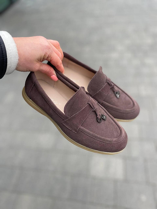 Hengji Лофери жіночі HENGJI 336-4 шоколадні (весна-осінь, замша натуральна) (5767) Коломия - фото 9