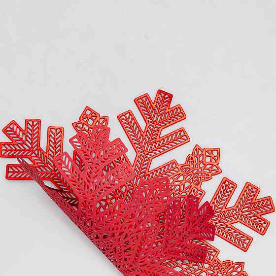 Килимок для сервірування столу Snowflake 38 см, червоне золото HP-36327-14 Коломия