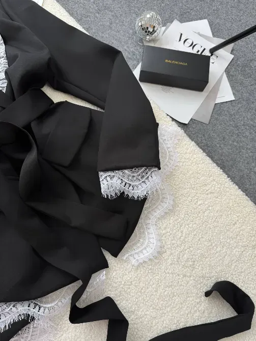 Жіночий піджак з мереживом коричневий білий чорний Одеса - фото 5