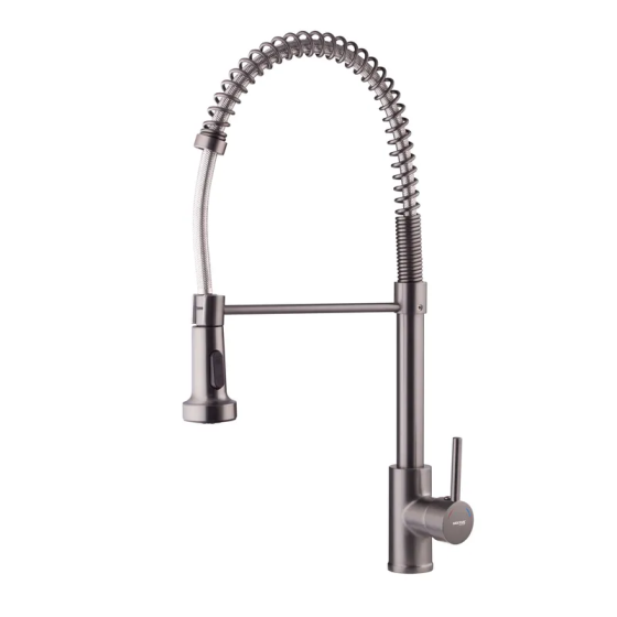 Кухонный смеситель с пружинным изливом Mixxus Premium SPRING 017 GRAPHITE (MI6952) Харьков