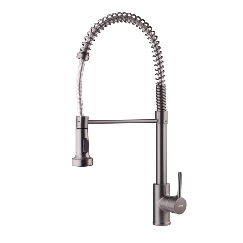 Кухонний змішувач з пружинним виливом Mixxus Premium SPRING 017 GRAPHITE (MI6952) Харків - фото 1