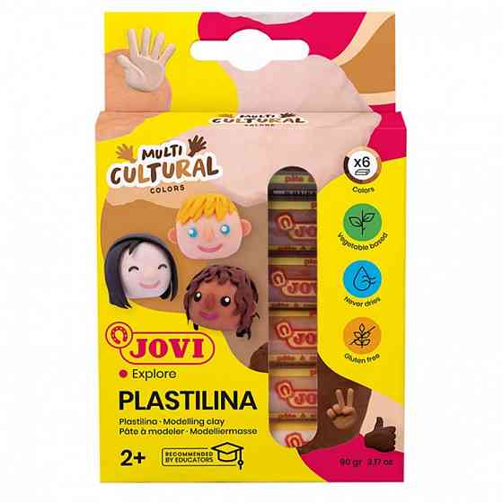 Пластилін Jovi Multicultural 6 кольорів по 15г (90/6M) Киев