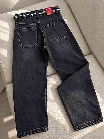 Джинсы женские Vanver 82216 baggy MOM бананы американки с поясом черные, черный, 30, 30, 86 см, 117 см Киев