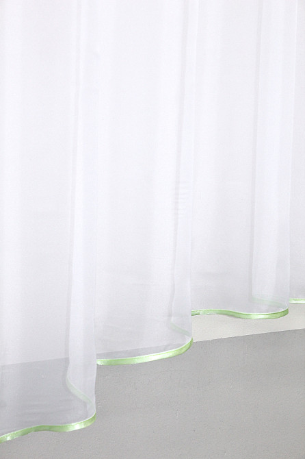 Кухонная гардина VR-Textil № 036к арка белый с салатовым 280х170 см (52-0398) Киев - изображение 5