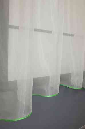 Гардина кухонная VR-Textil № 036к арка 280х170 см Молочный с салатовым (50-370) Киев