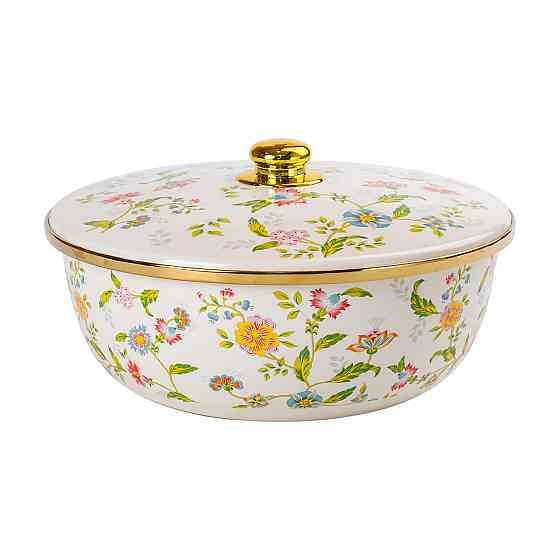 Велика емальована каструля з кришкою 5,5 л Київ