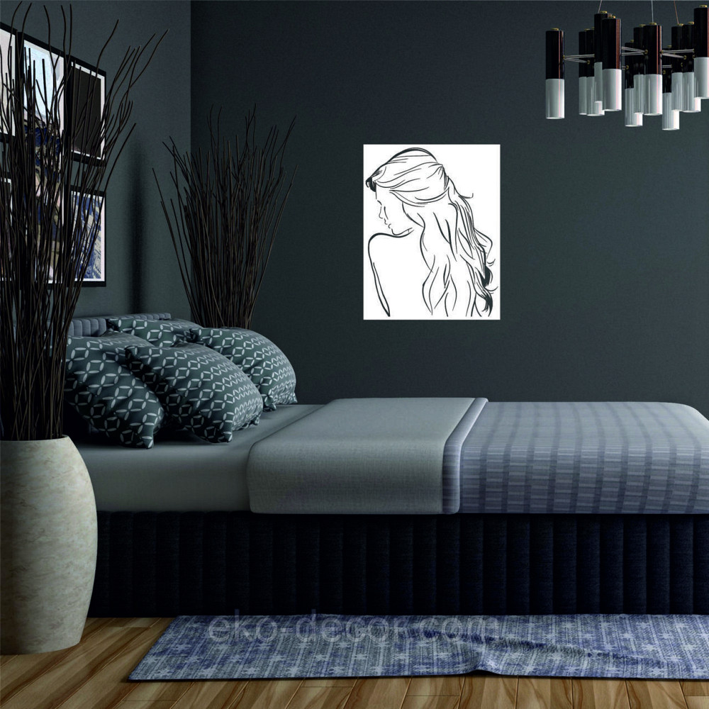 Декоративное настенное Панно «Девушка» Декор на стену 110*85 см, Белый Киев - изображение 3