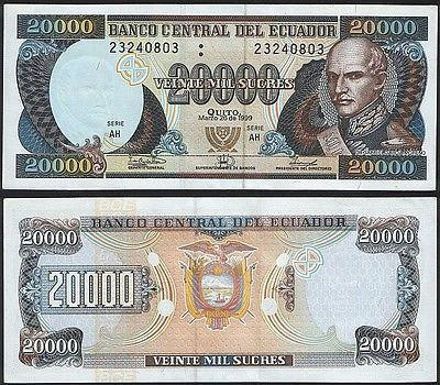 Еквадор / Ecuador 20000 Sucres 1999 Pick 129 UNC Полтава - фото 1