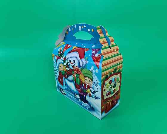 Новогодняя подарочная картонная упаковка для конфет (1000грм) №198 