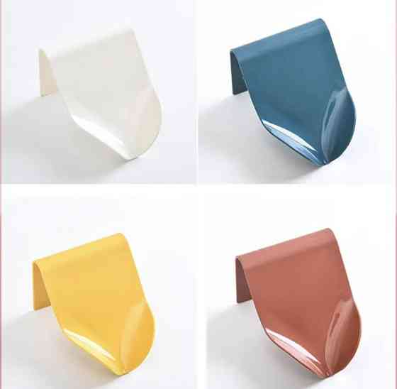 Мыльница для ванной на присоске, мыльница со сливом для воды, синяя, размер 9*11 см Киев