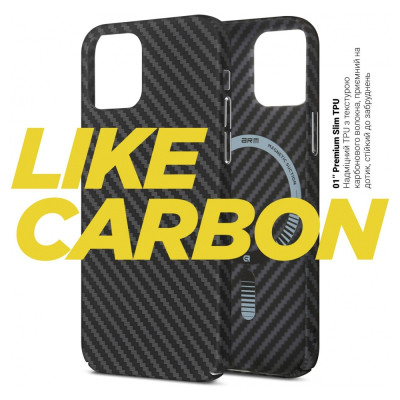 Чехол для мобильного телефона Armorstandart LikeCarbon MagCase Apple iPhone 15 Plus Black (ARM69292) Винница - изображение 2