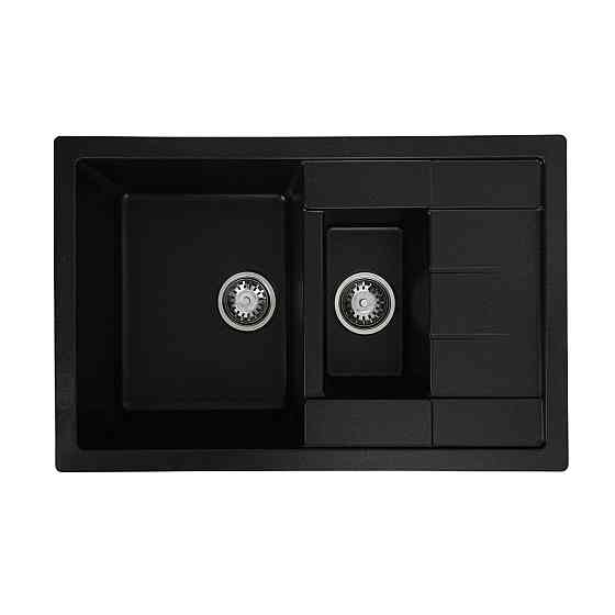VALESO Гранітна мийка для кухні VALESO TOSKANA 7850W матова Чорний металік Киев