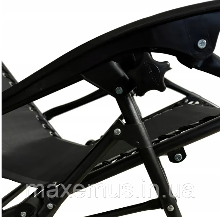 Набор шезлонгов 2 шт и столик Bonro SP167A садовые лежаки для отдыха и террасы черный Мостиська - фото 7