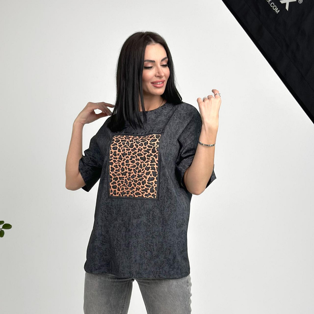 Жіноча футболка з анімалістичним принтом "Roar" (Турція) оптом від виробника | Норма і батал Київ - фото 8