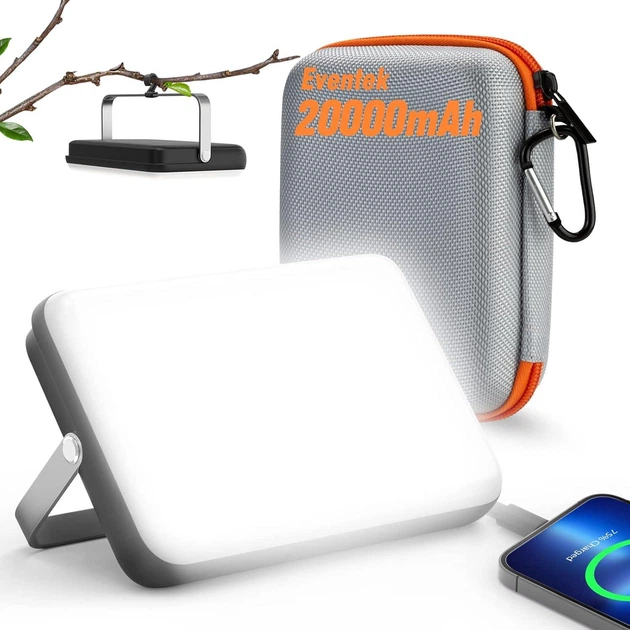 Кемпінговий світлодіодний ліхтар Eventek 20000mAh Power Bank, 1200Lm, до 144 годин, 5 режимів освітлення, LED лампа Київ - фото 13