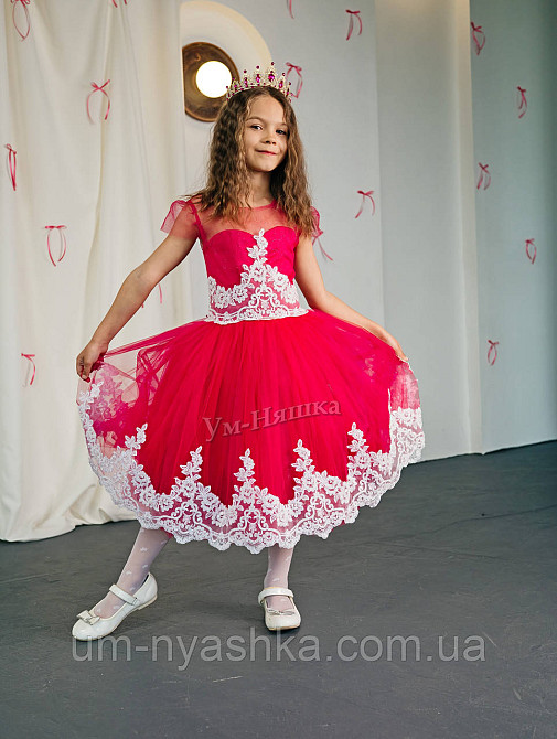 Дитяча малинова сукня 116-128 Кривий Ріг - фото 1