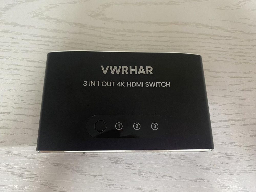 Перемикач HDMI Switch VWRHar 3 в 1 вихід 4K UHD, алюмінієвий комутатор із ручним керуванням та USB-живленням [Б/В] Київ - фото 10
