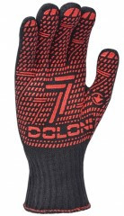 Рукавички 10319 трикотаж з малюнком ПВХ р.12 клас 7 чорний Standart ДКГ Житомир - фото 1