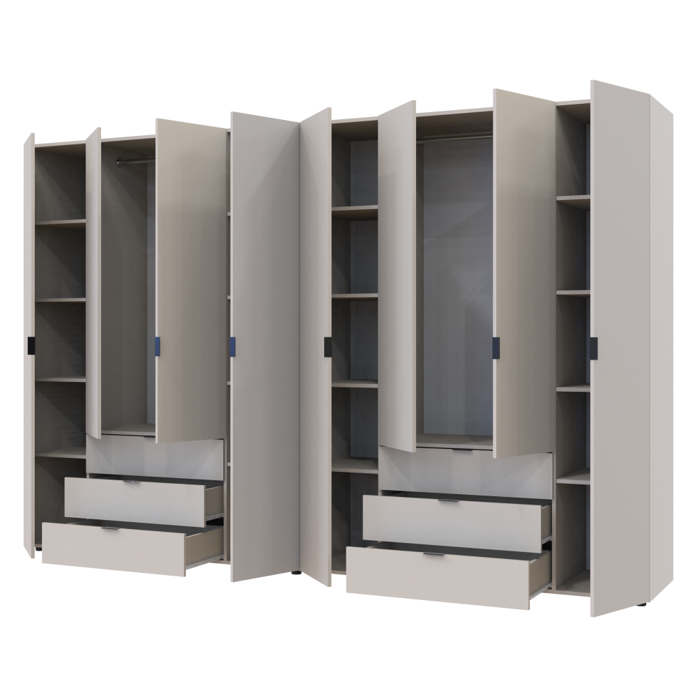 Комплект шкафов для одежды Doros Гелар (2 шт.) 310х49,5х203,4 см Кашемир (DRS-011243) Львов - изображение 4