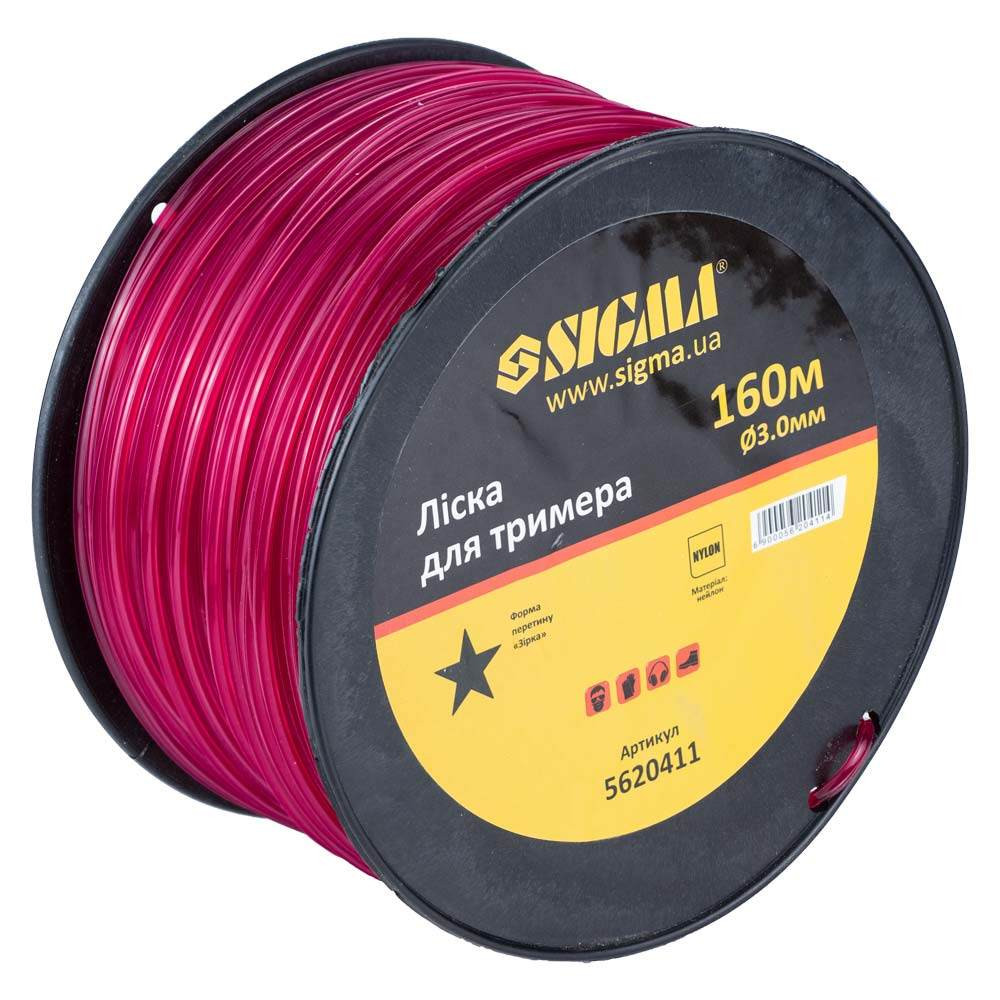 Sigma Леска для триммера звезда Ø3.0мм 160м катушка SIGMA (5620411) Киев - изображение 2