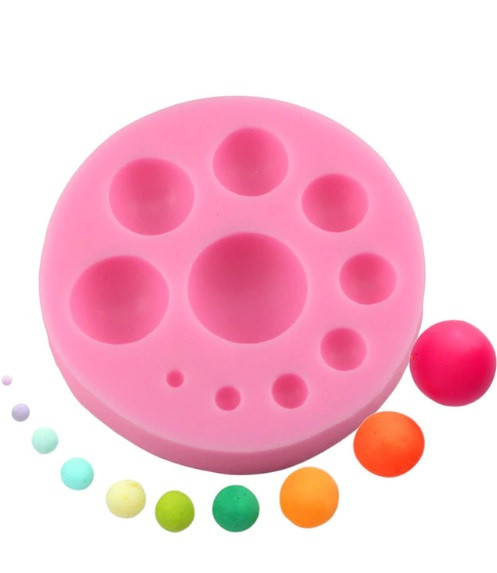 Молд силиконовый Полусферы диаметр 68 мм розовый Киев - изображение 10