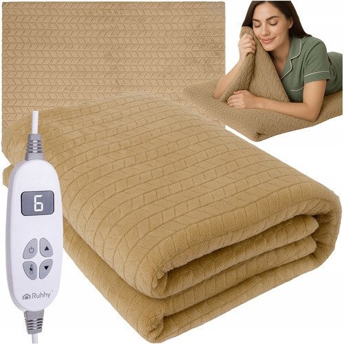 Электрическое одеяло 180х130 см 10 уровней нагрева с таймером Ruhhy (26224) Нововолынск - изображение 1