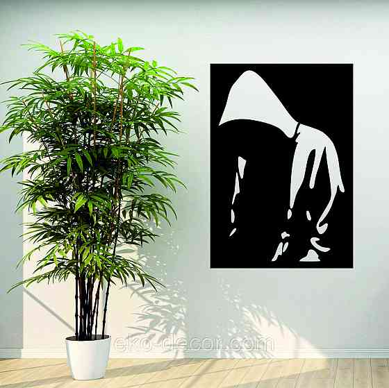 Декоративное настенное Панно «Силуэт мужчины», Декор на стену 110*76 см, Черный Киев