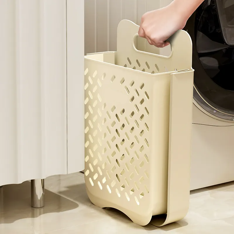 Настенная пластиковая корзина для белья с вентиляцией, складной органайзер, размер 35×25×49см Каменец-Подольский - изображение 3
