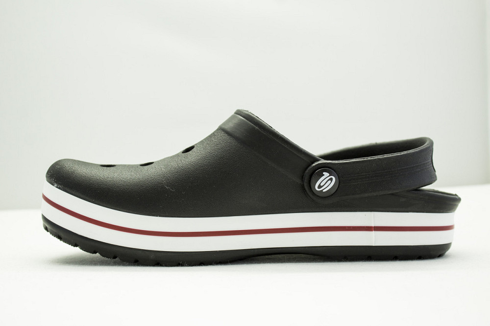Крокси чоловічі сабо з великими дірками та підвищеною легкістю "Like Crocs" чорні Одеса - фото 6